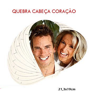 Quebra-cabeça formato coração